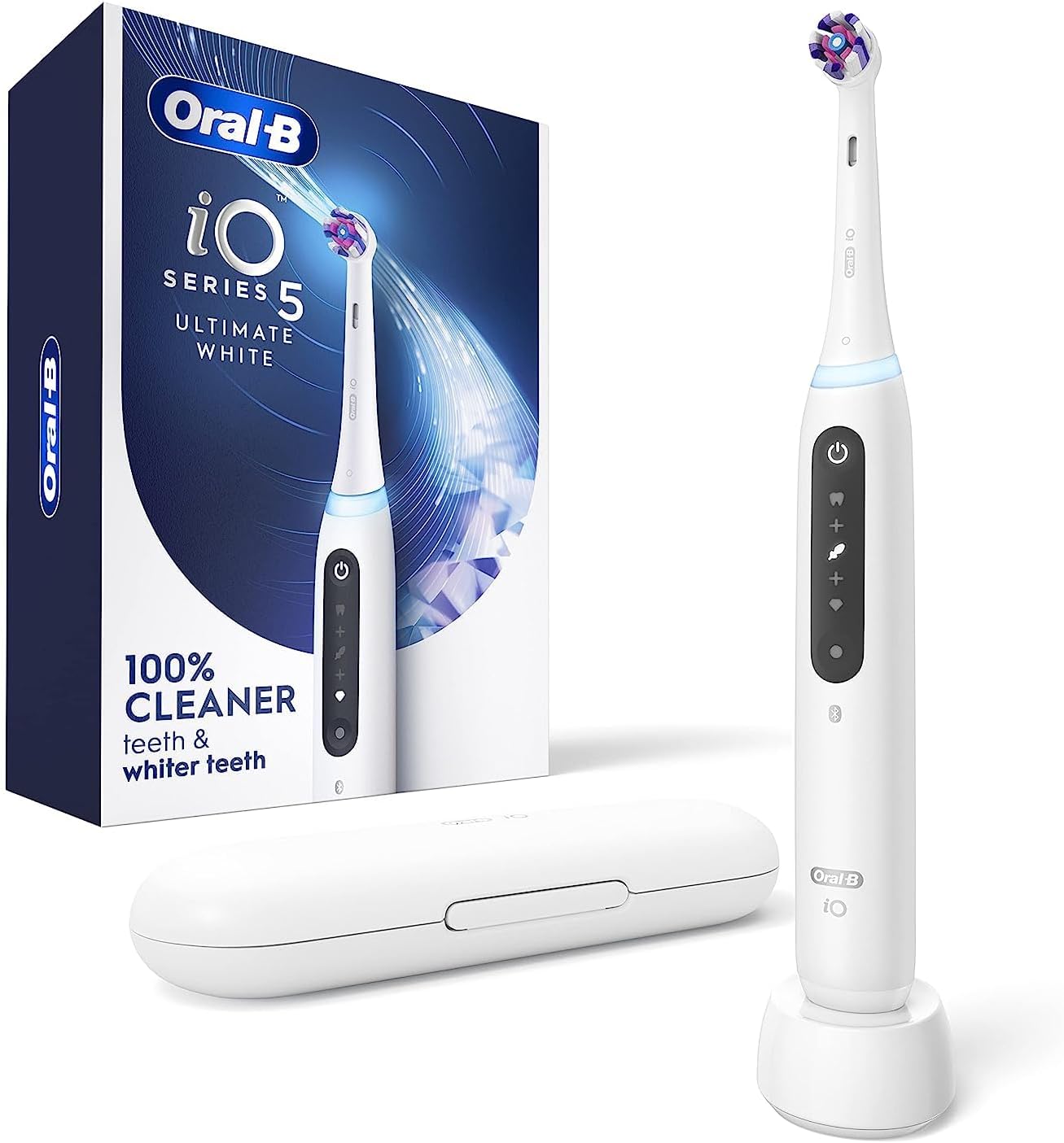 Overall design, premium white finish, and the core identity of the product as a rechargeable electric toothbrush.
