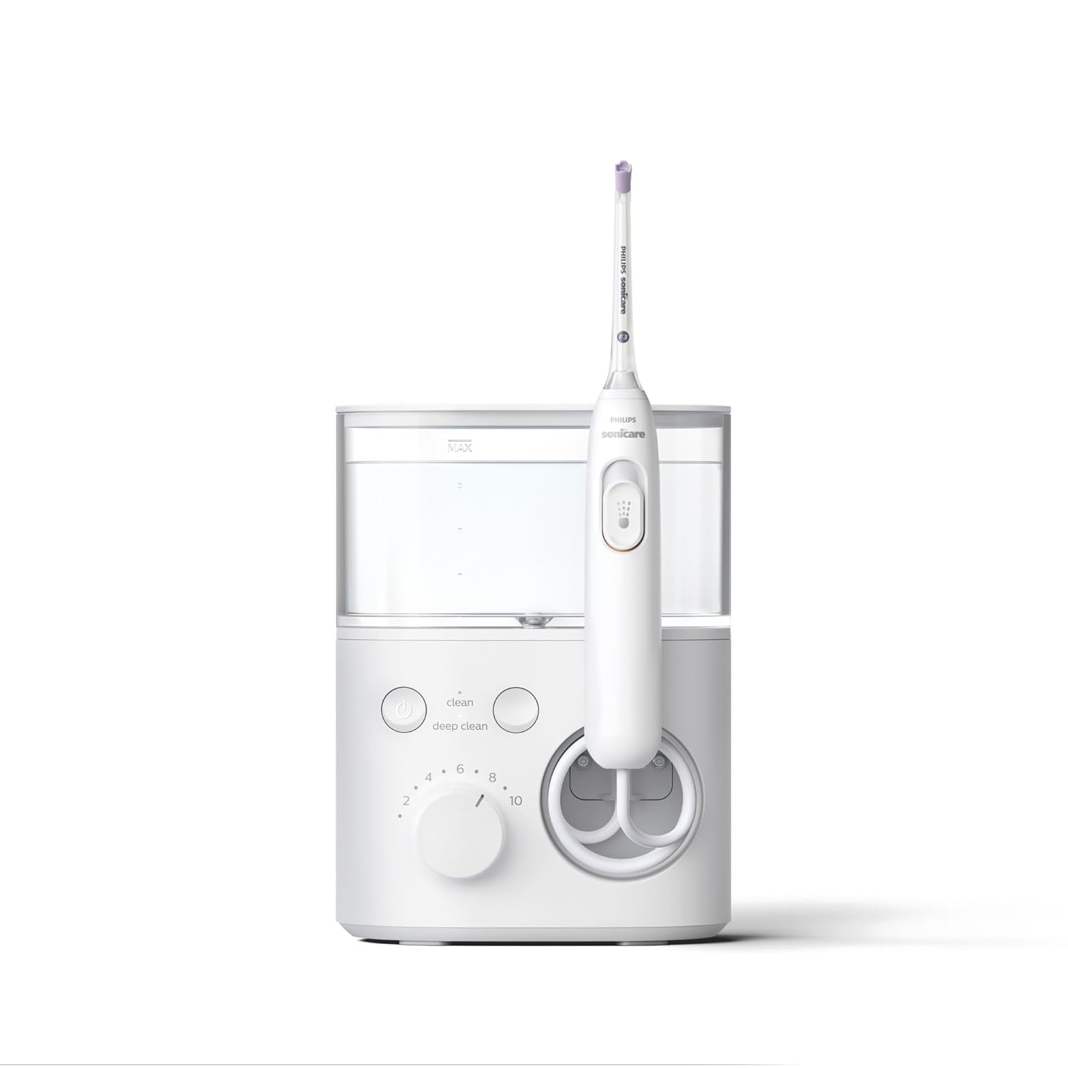 Overall design, countertop footprint, and the fact that this is a premium home water flosser rather than a travel device.