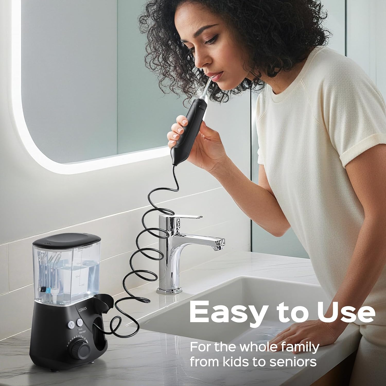 Form factor, footprint, and how the unit looks on a bathroom counter.