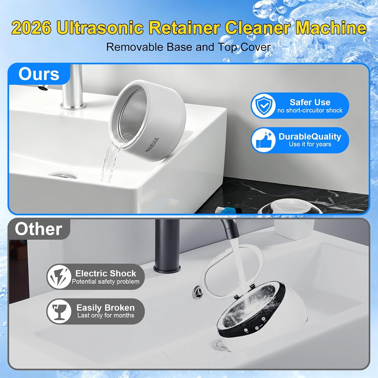Build layout and ergonomic design details, especially how the top cover and body are arranged.