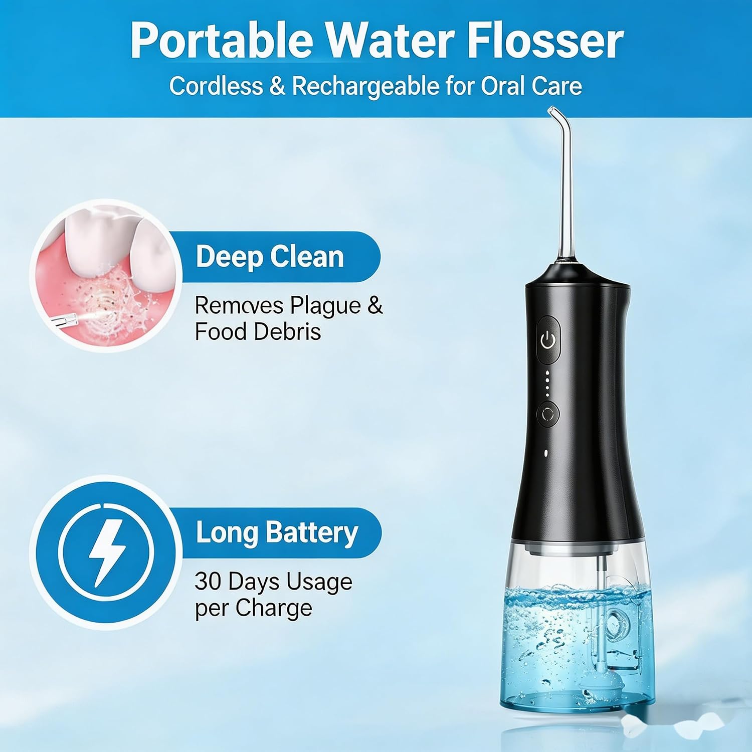 Modes, portability, tank capacity, and cleaning claims presented as main advantages.