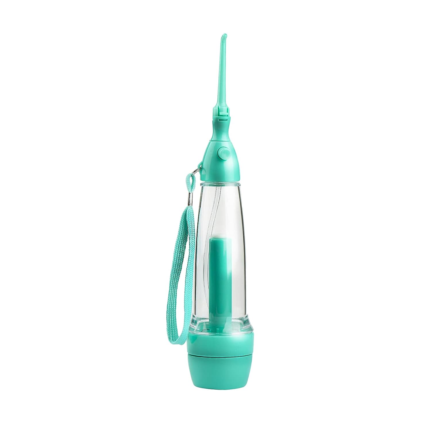 Highlights the portable, non-electric design and the product’s small footprint for home or travel use.