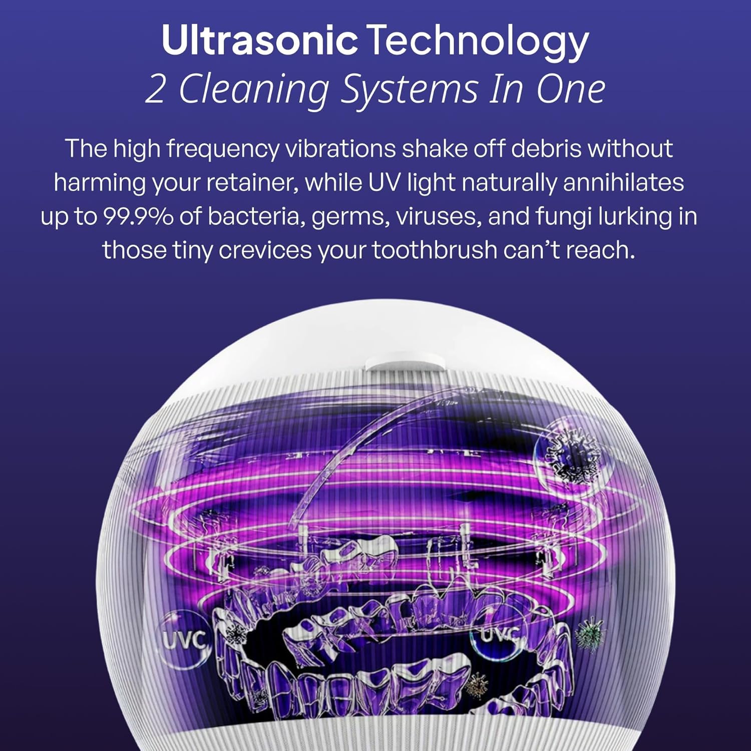 Swissklip Swissker Shinepod Retainer Cleaner – Ultrasonic Dental Pod | For Invisalign, Aligners, Dentures, Night Guards & Mouth Guards, Uv-C Light, With Travel Case & Tweezers