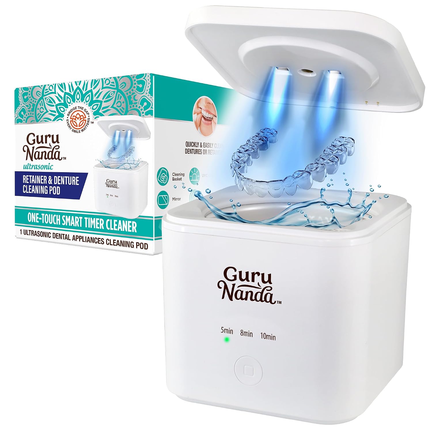 Overall product form factor, portability, and the main cleaning chamber users will interact with.