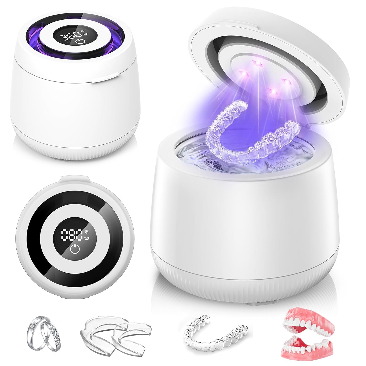 Shows the overall design, size, and countertop-friendly look of the cleaner.