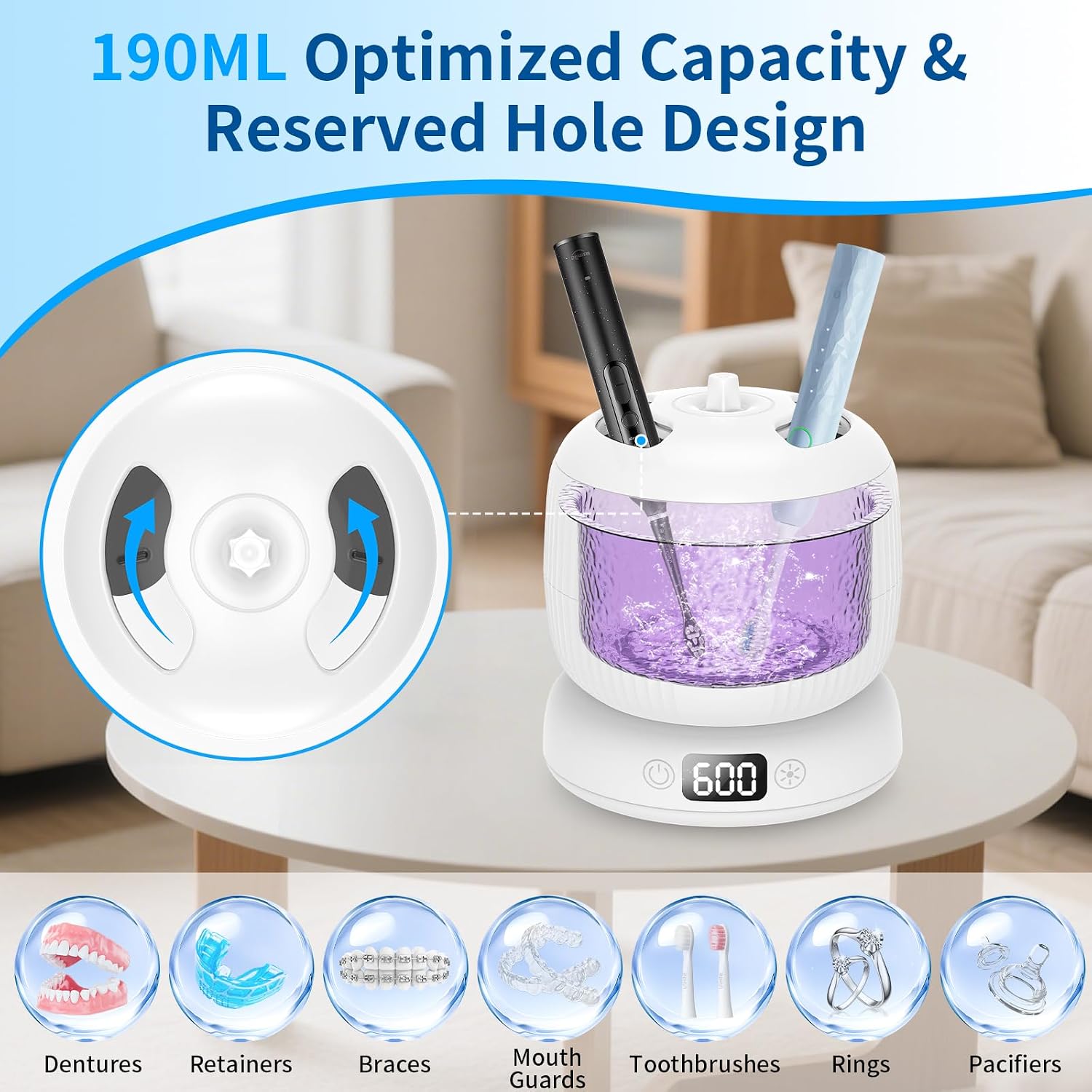 The control set and convenience features, especially the cleaning modes and timer-based operation.