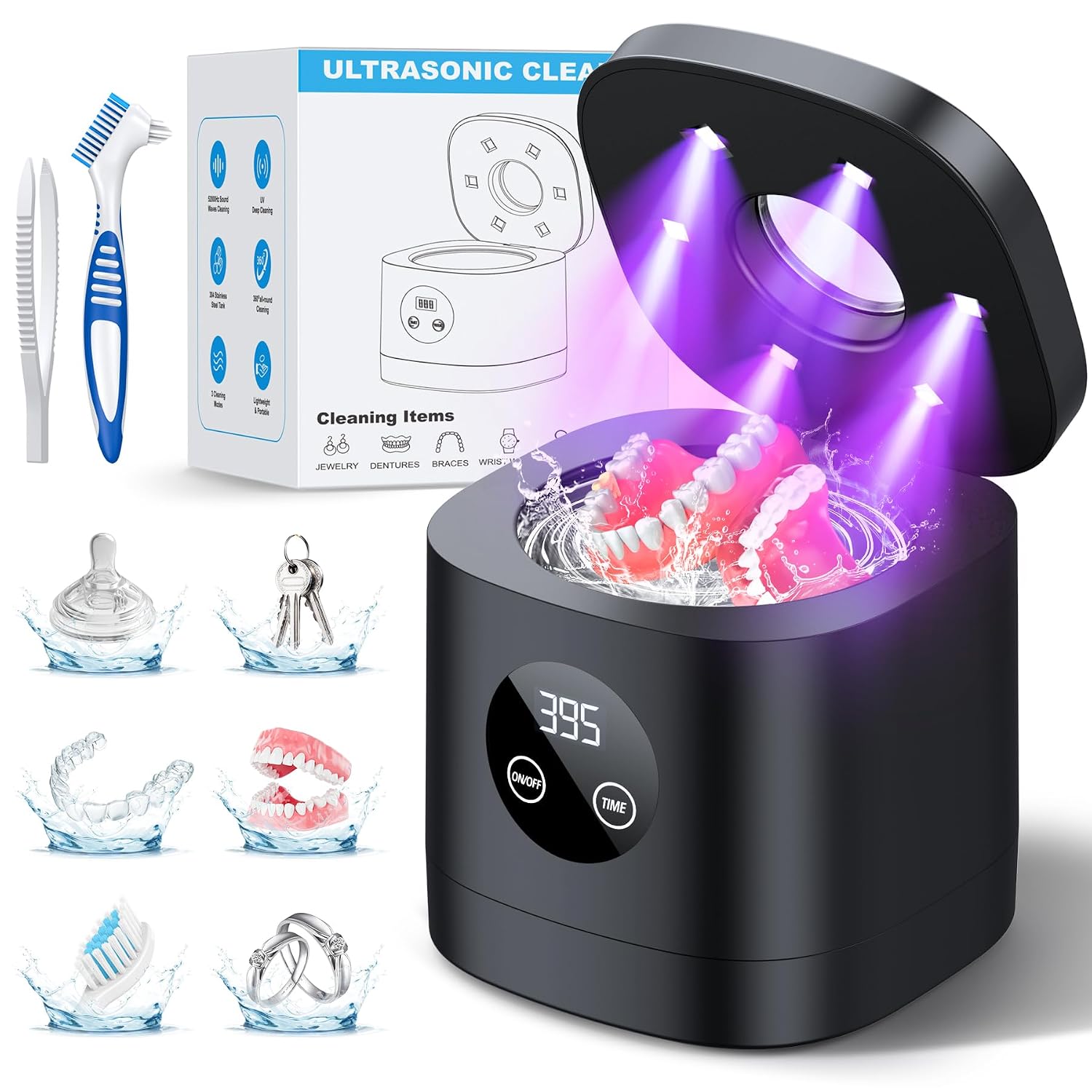 Overall product design, size, and the fact that it is a dedicated cleaner for oral appliances and small accessories.