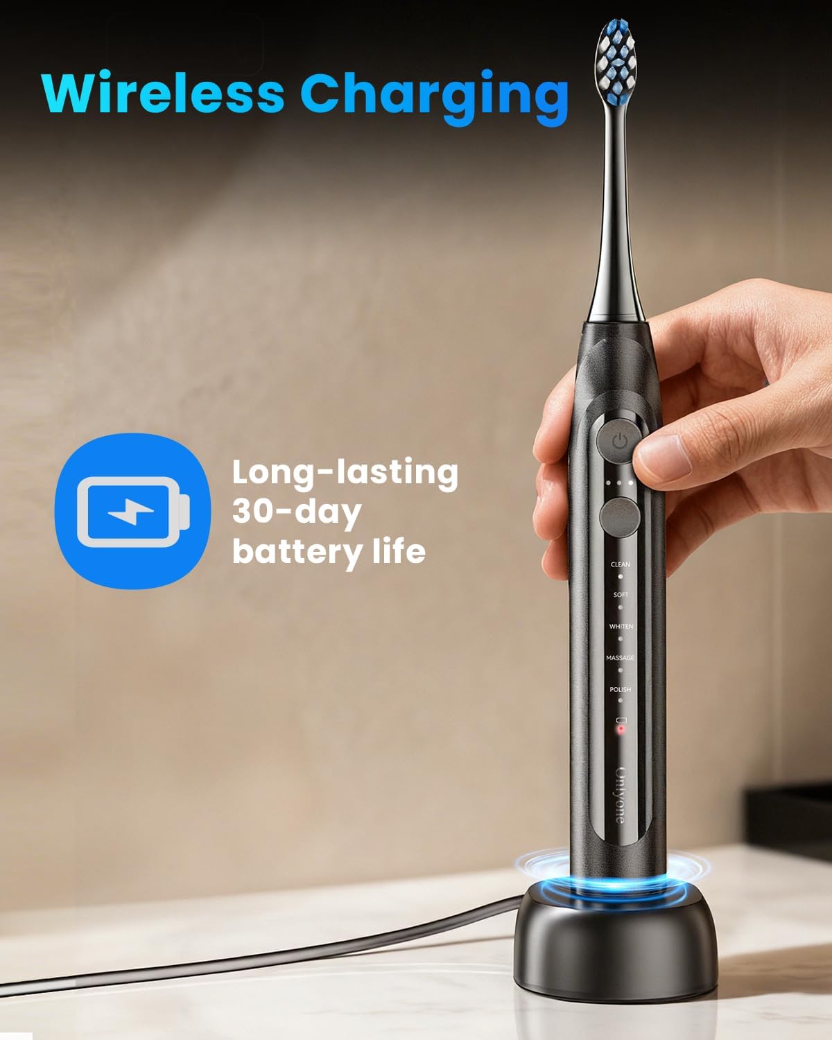 Build, ergonomics, and the physical design of the toothbrush.