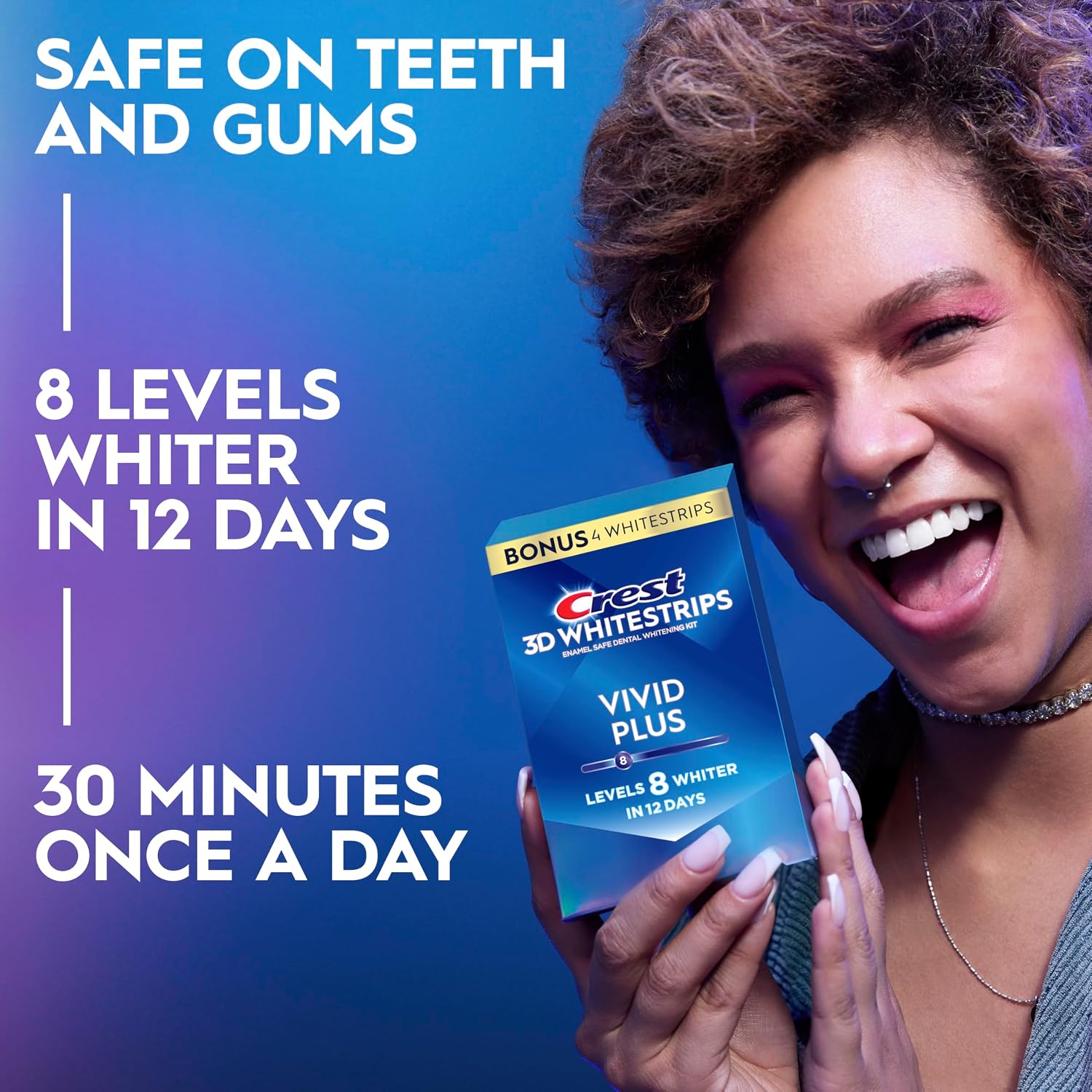 What is included in the kit and the key whitening claims.