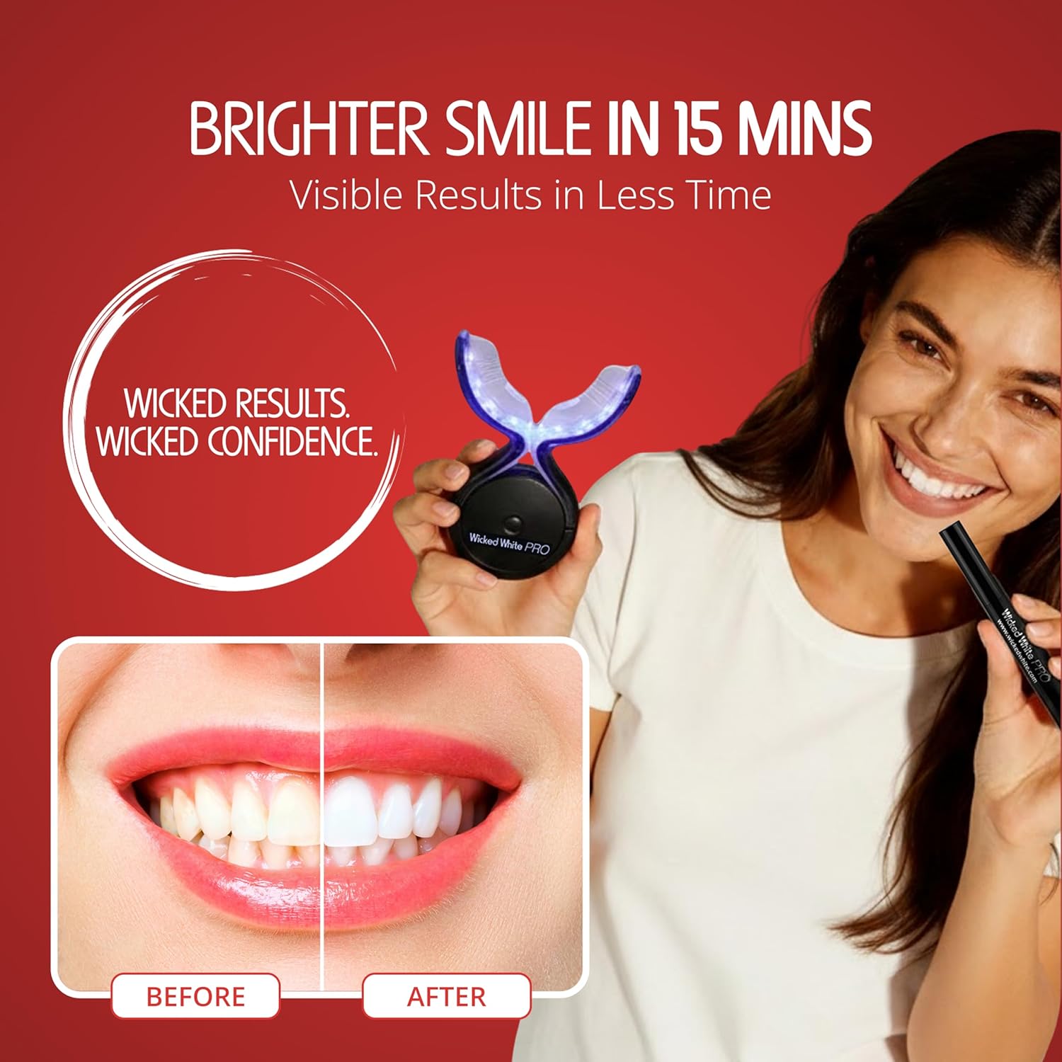Supports discussion of the core whitening tool and how the system is built around LED-assisted use.