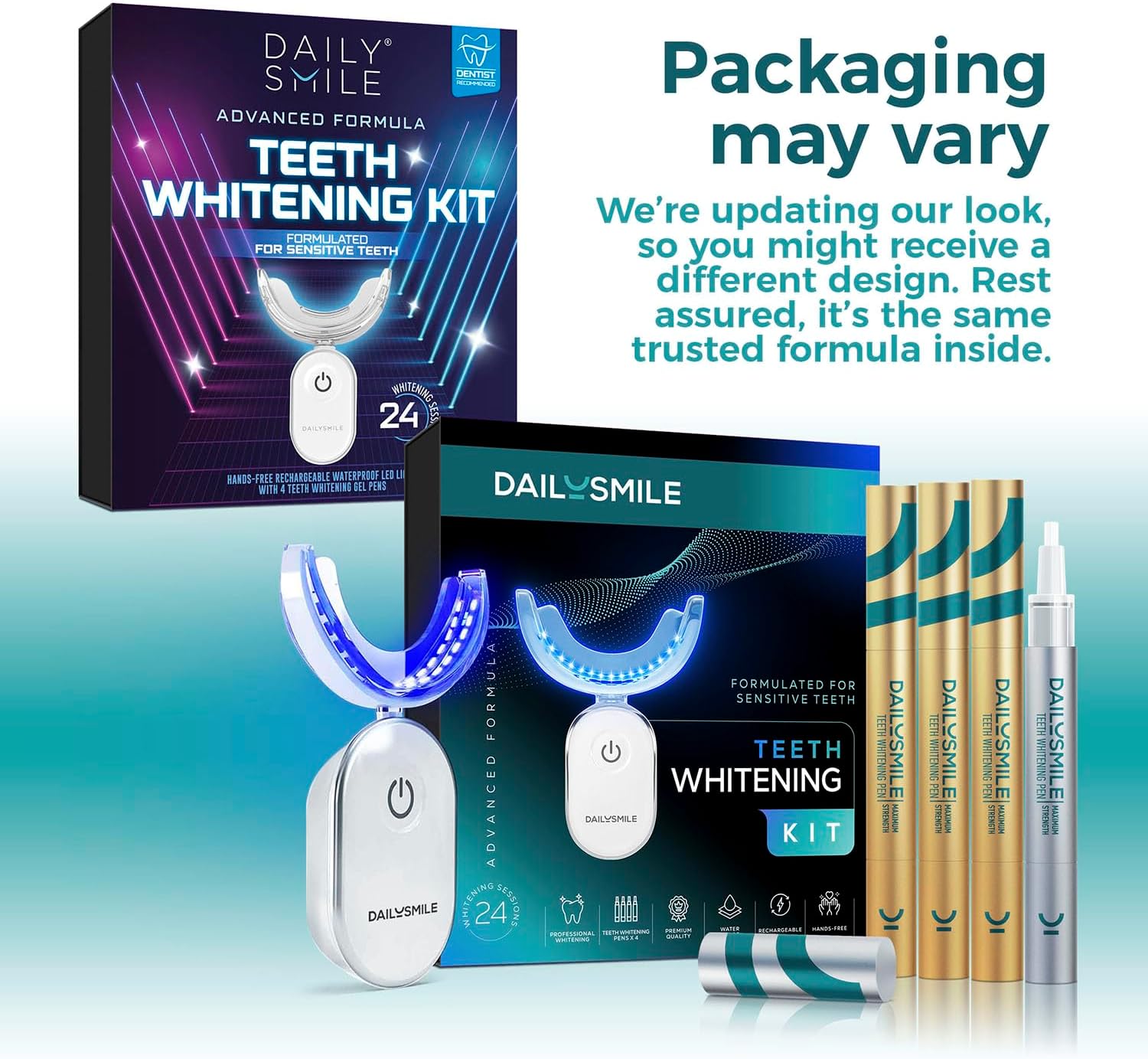Communicates unboxing appeal, gifting potential, and the complete kit presentation.