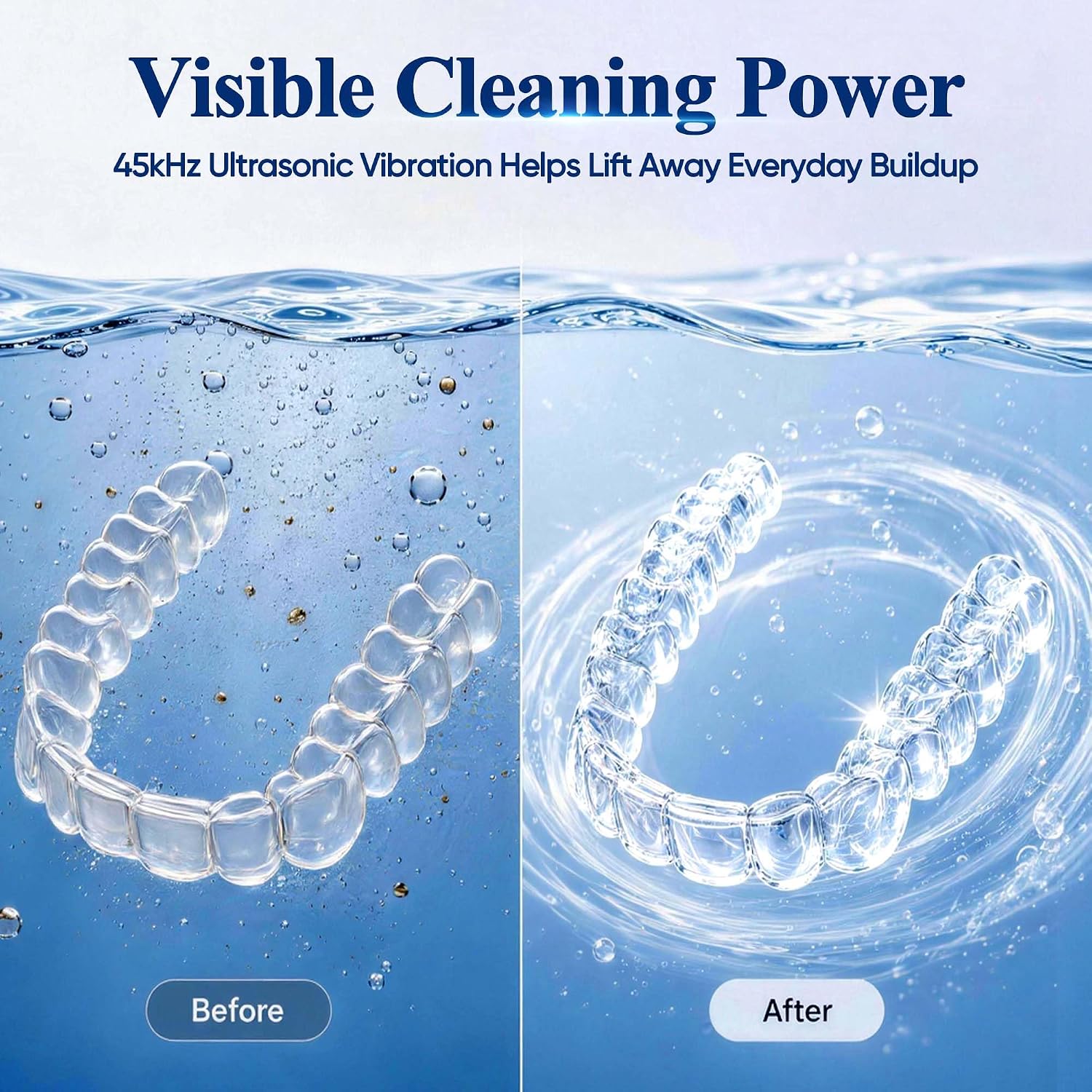 Ultrasonic Dental Cleaner 45Khz | Retainer Cleaning Pod With Uv Light & Digital Timer For Retainers, Night Guards, Mouth Guards, Dentures, Jewelry, 200Ml