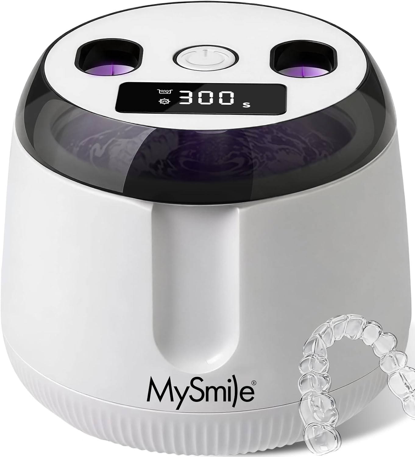 Mysmile Ms208 Ultrasonic Retainer Cleaner With Uv Light & Digital Timer