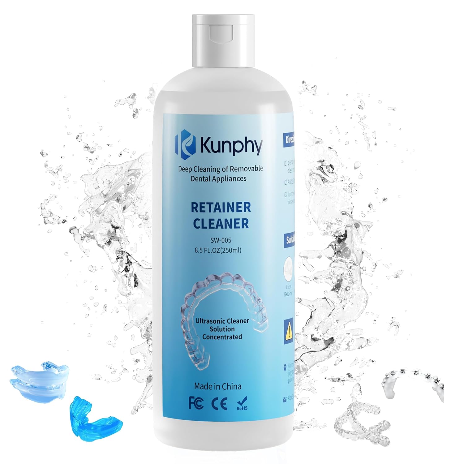 Brand identity, bottle size, and core product recognition.