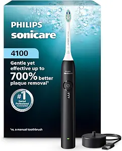Philips Sonicare 4100 Rechargeable Electric Toothbrush, 1 Brush Head, Black