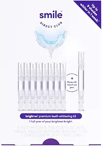 Smiledirectclub Teeth Whitening Kit With LED Light - 9 Pack Gel Pens - Professional Strength Hydrogen Peroxide - Pain Free And Enamel Safe - Up To 9 Shades Whiter In 1 Week