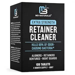 Retainer Cleaner Tablets, Denture Cleaner, Mint, 4 Month Supply By M3