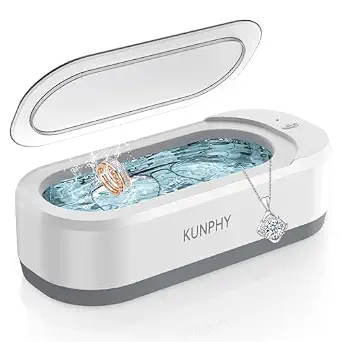 Jewelry Cleaner, Kunphy 46Khz Ultrasonic Cleaner, White