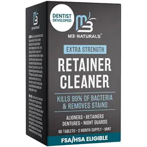 Retainer Cleaner Tablets, Denture Cleaner, Mint, 2 Month Supply By M3