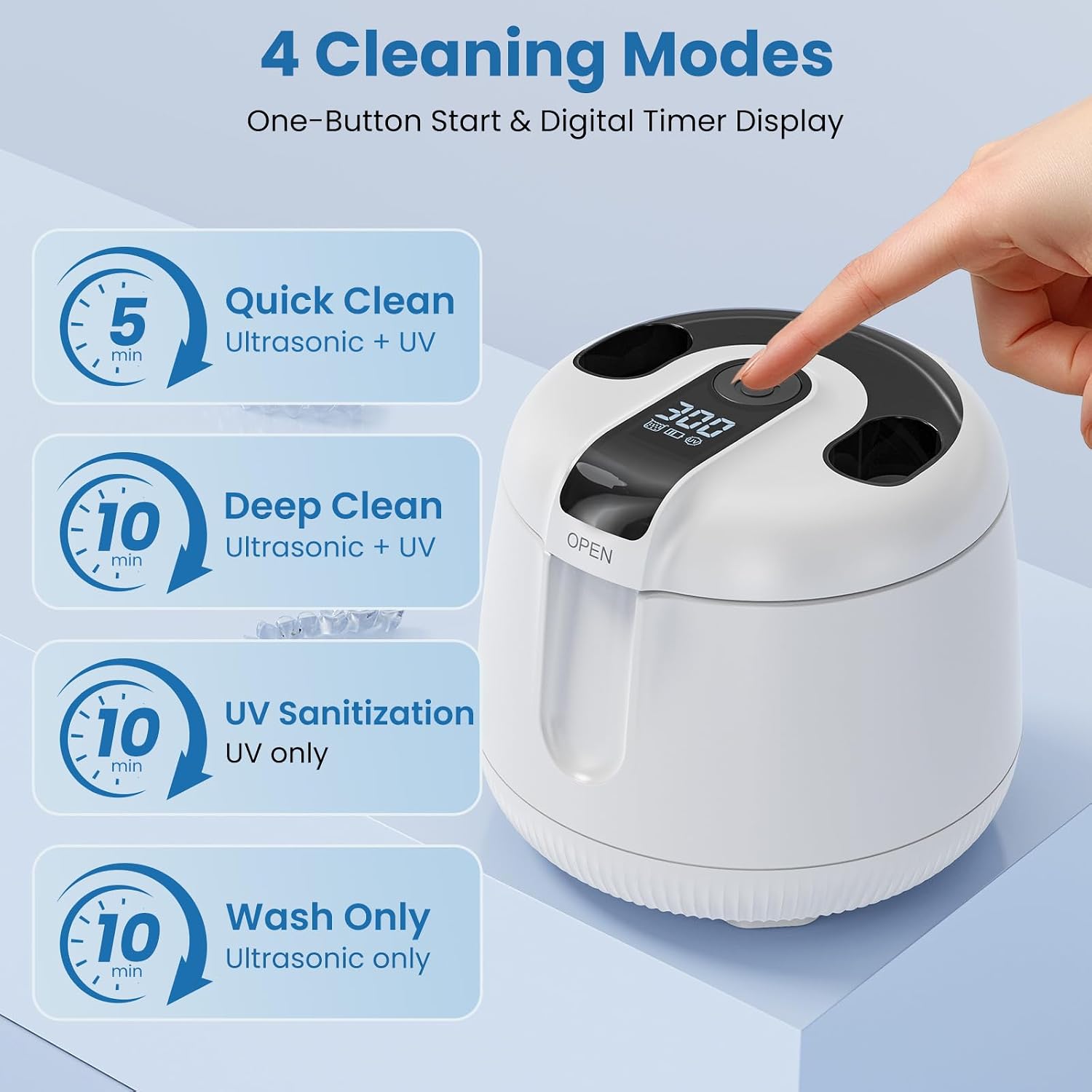 Modes, sanitizing function, and ease of operation.