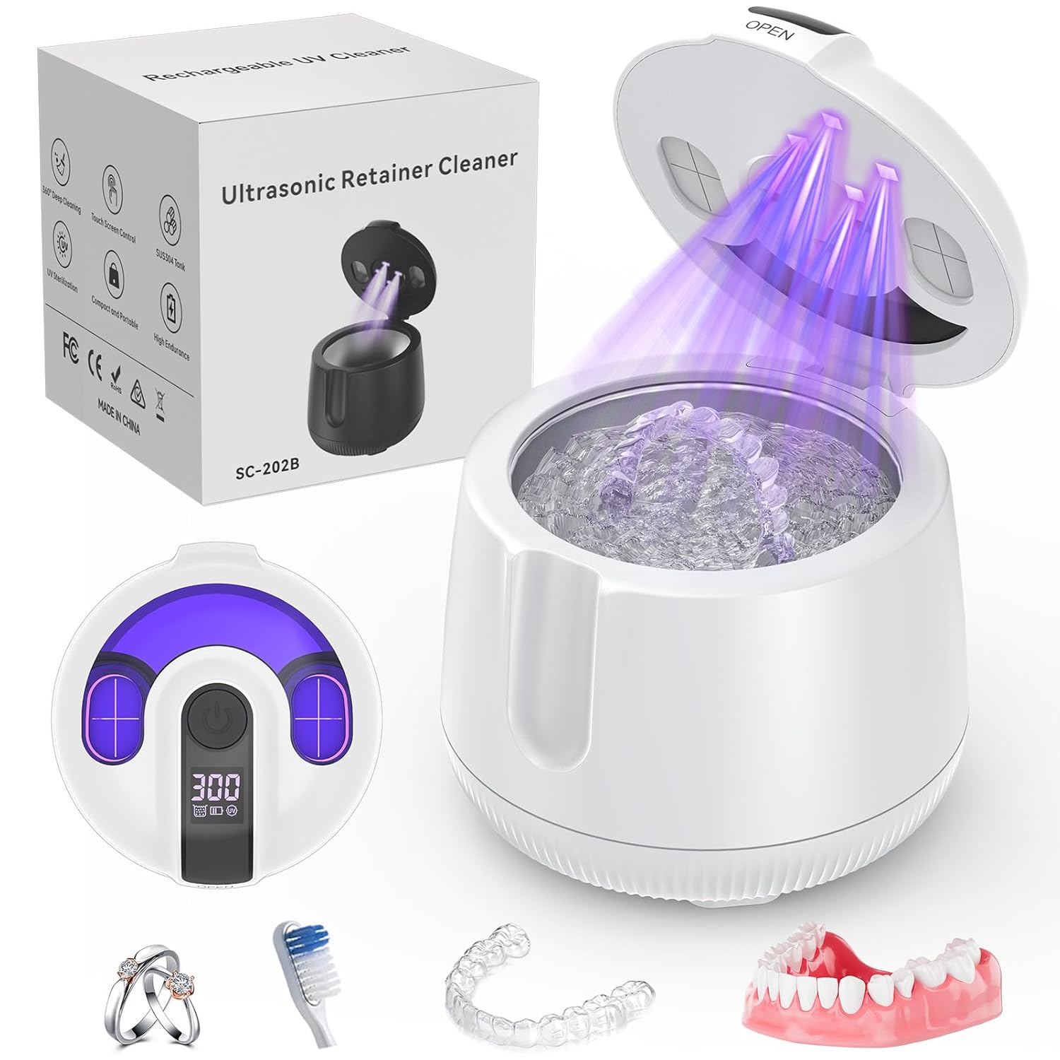 Overall product form, size, and premium bathroom-friendly look.