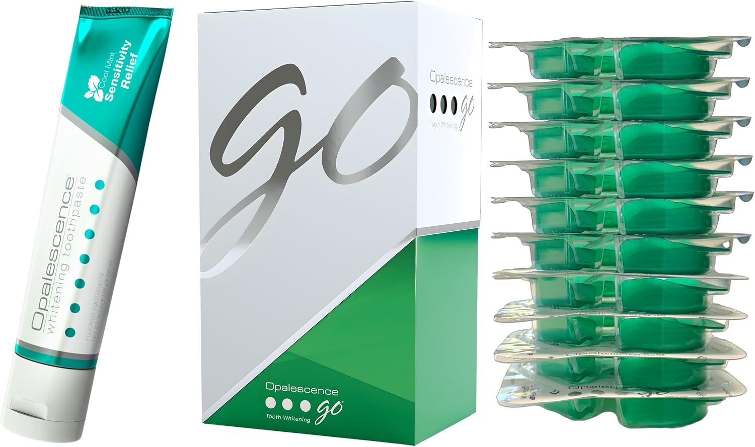 Opalescence Go 15 Teeth Whitening Trays & Sensitive Toothpaste 5194-5167
