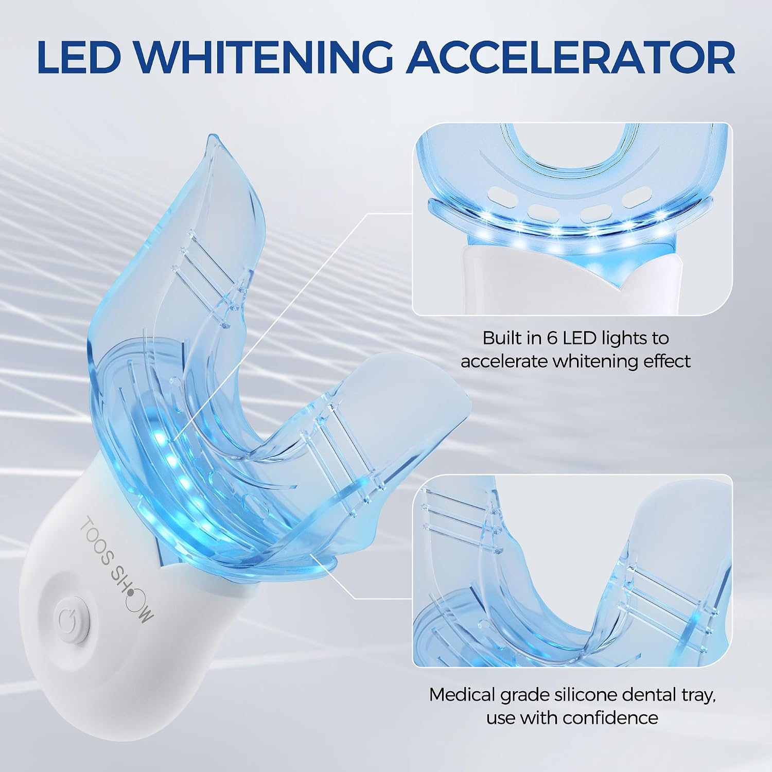 Emphasizes the application precision, LED setup, and compact design.