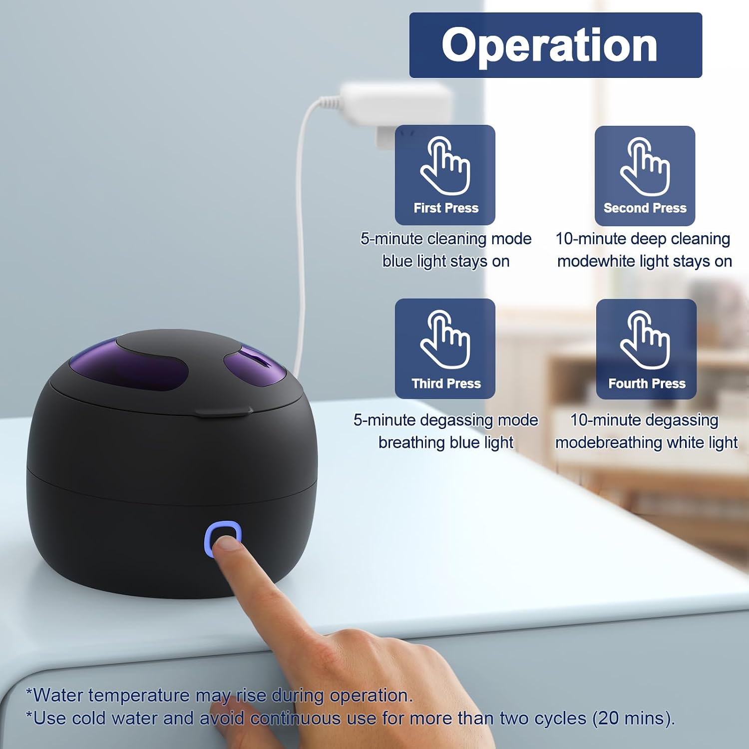 2026 Ultrasonic Retainer Cleaner Machine – 45Khz Retainer Cleaner For Night Guards, Mouth Guards, Dentures – 24W Dental Ultrasonic Cleaner With 4 Modes, 200Ml – Great Gift For Braces Users (Black)