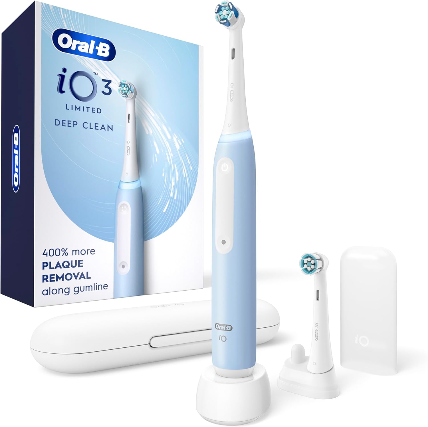 Highlights the color, overall design, and premium finish of the toothbrush itself.